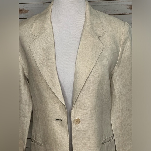 Vintage Talbots linen single-breasted blazer - Picture 2 of 7